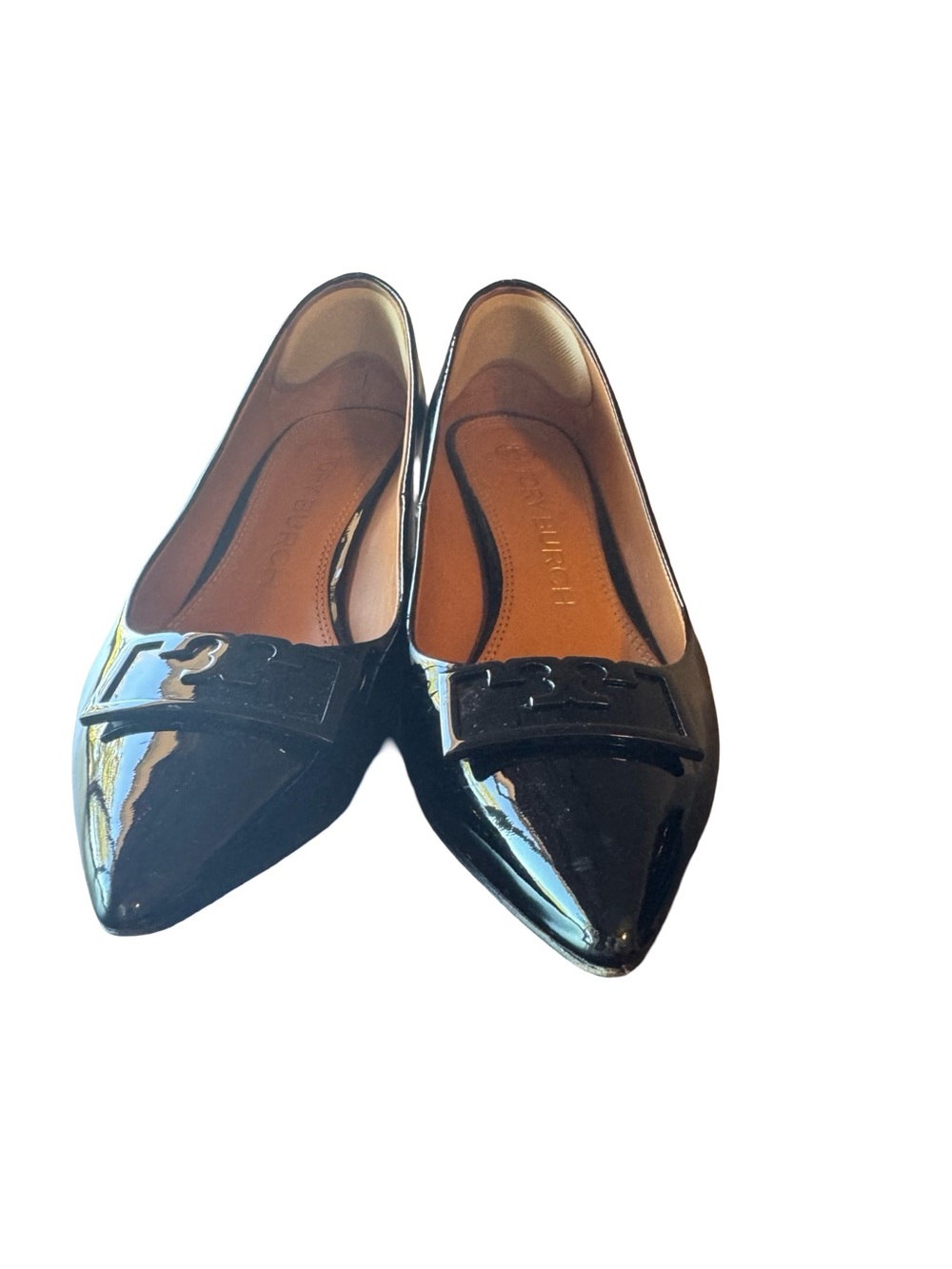 Tory Burch Black Patent Leather Pointed Toe Heels